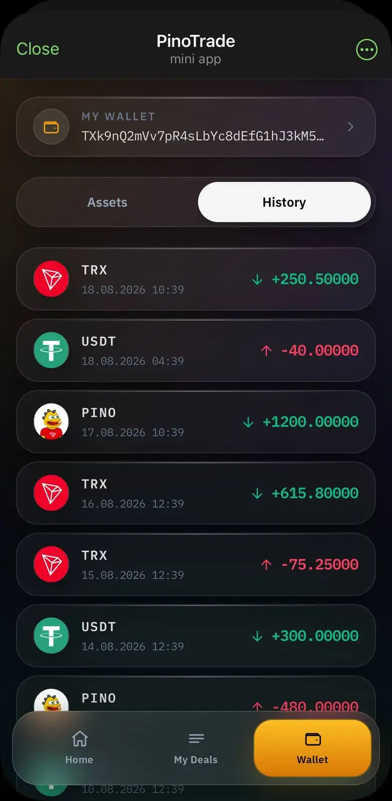 PinoTrade — screen 6