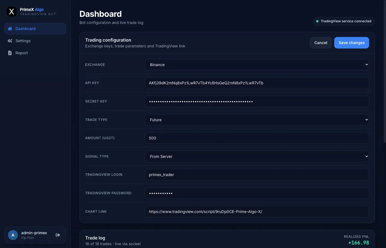 PrimeX Algo — screen 3